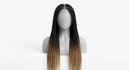 Halora Signature Braids hero — knotless box braid wig on mannequin